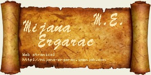 Mijana Ergarac vizit kartica
